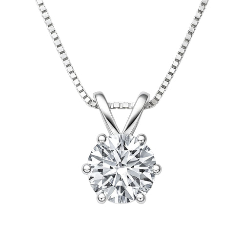 Lyrvex Channel Setting Round Brilliant Cut Moissanite Pendant VVS GRA