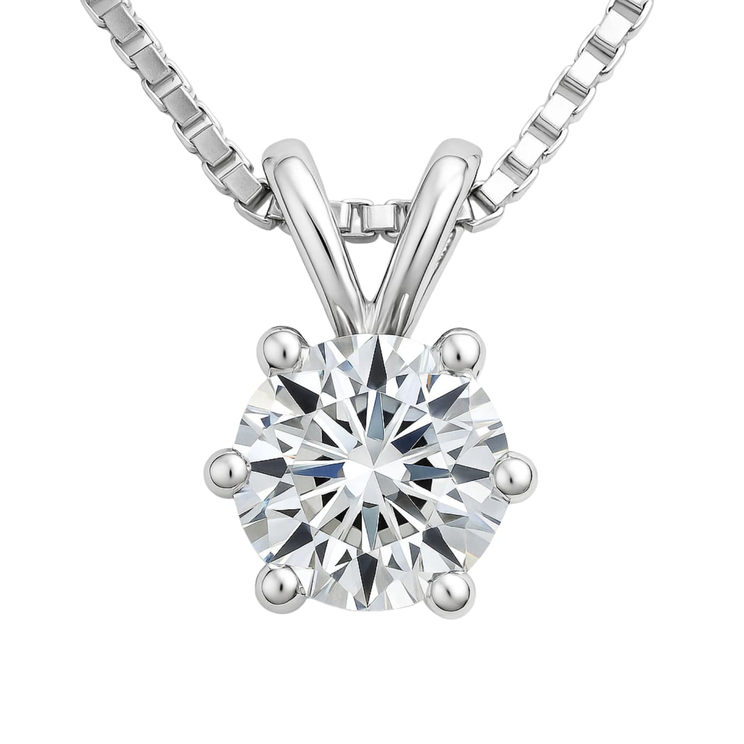 Lyrvex Channel Setting Round Brilliant Cut Moissanite Pendant VVS GRA
